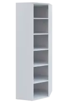 V 6 - 7 kancelářská skříň, rohová, 2150x700x700, bílá